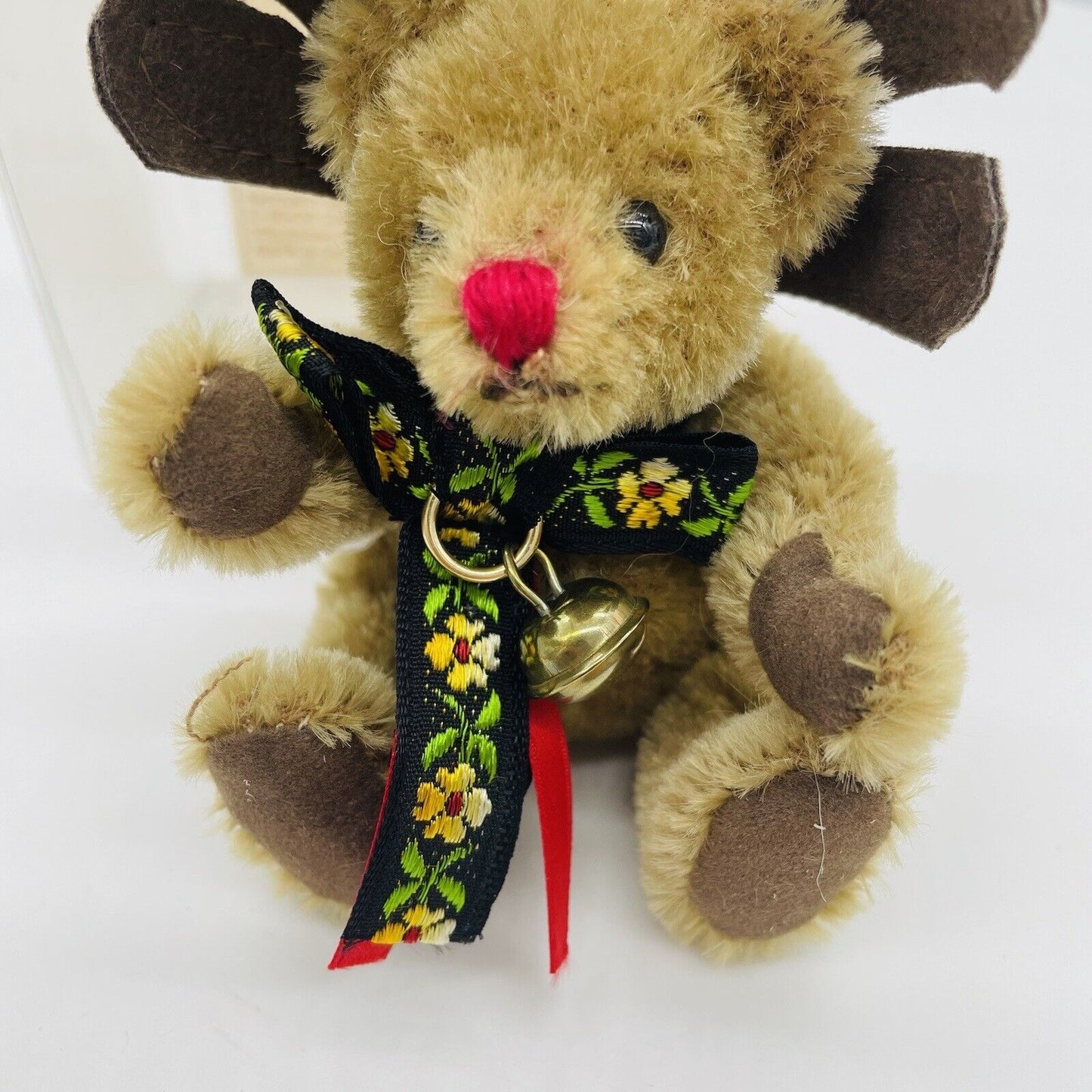 Hermann Coburg Teddybär Ornament Rudolf Reindeer limitiert 500 11cm Mohair