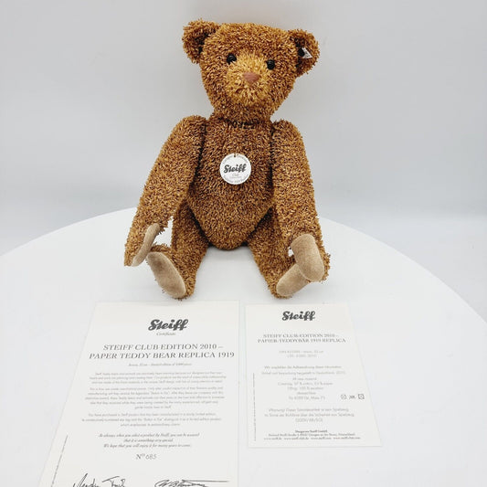 Steiff 421099 Papier Teddybär 1919 Replica 32 cm Club-Edition 2010 limitiert