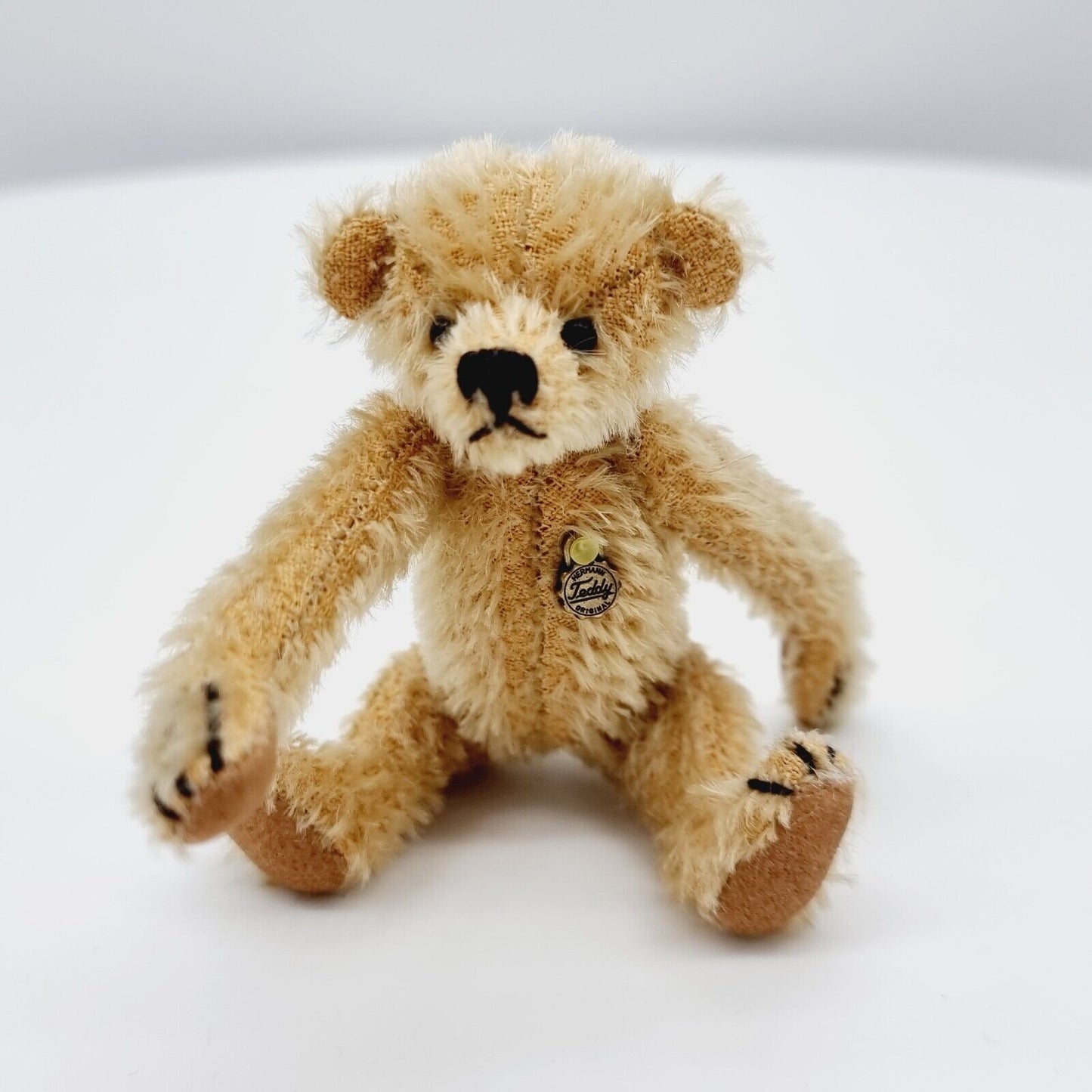 Hermann Teddybär Miniatur beige 11 cm Mohair