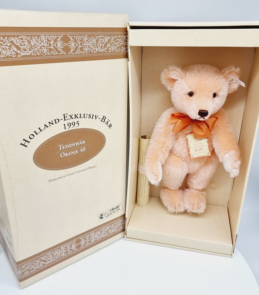 Steiff 650857 Teddybär Oranje limitiert 1500 aus 1995 für Holland 40 cm Mohair