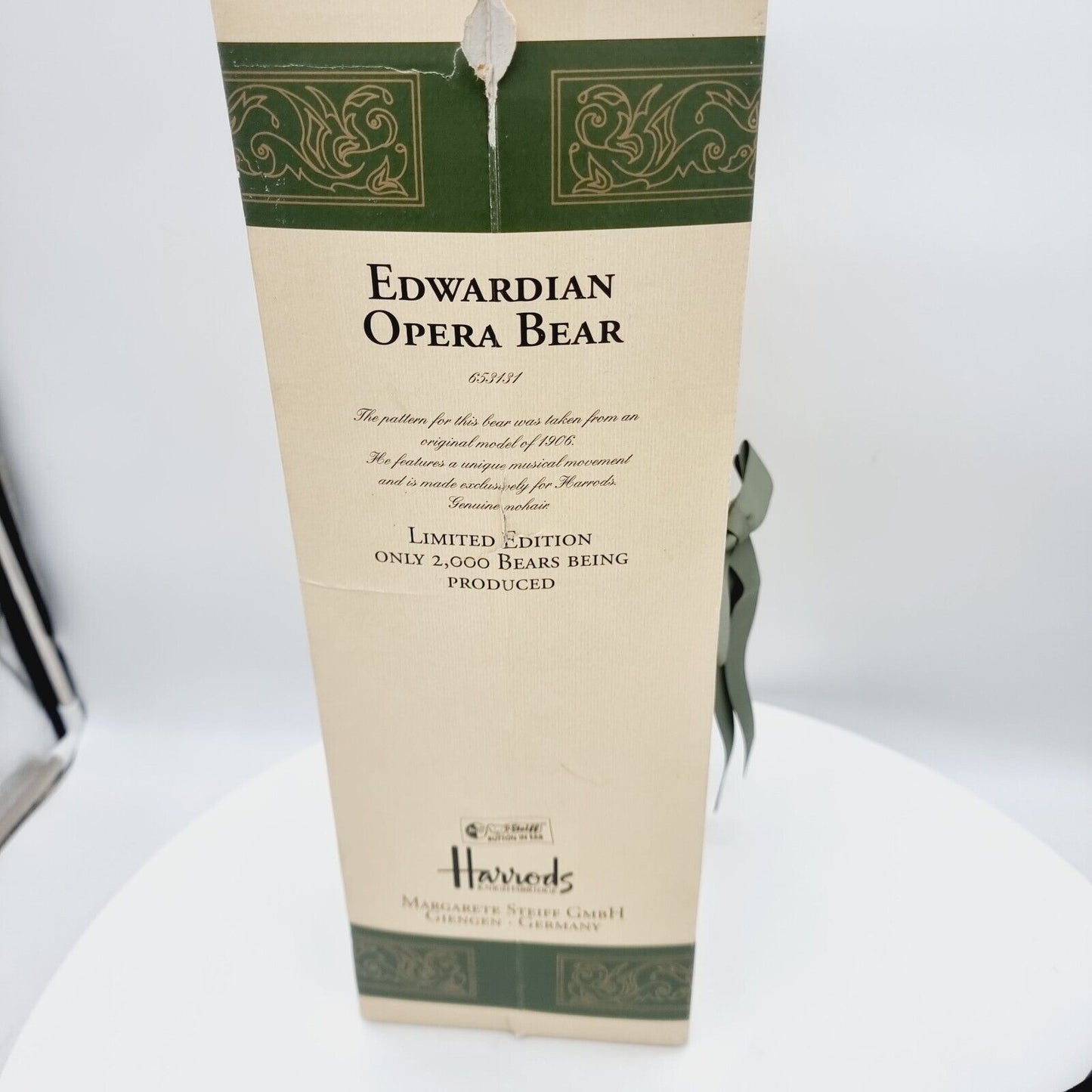 653131 Steiff Musical Bear Edwardian Opera Bear 38 cm limitiert weiß Musikwerk