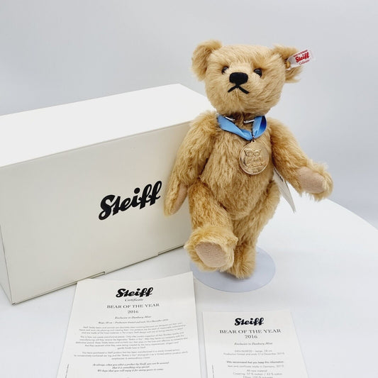 Steiff Danbury Mint 663383 Teddybär Year Bear 2016 limitiert 2016 28cm Mohair