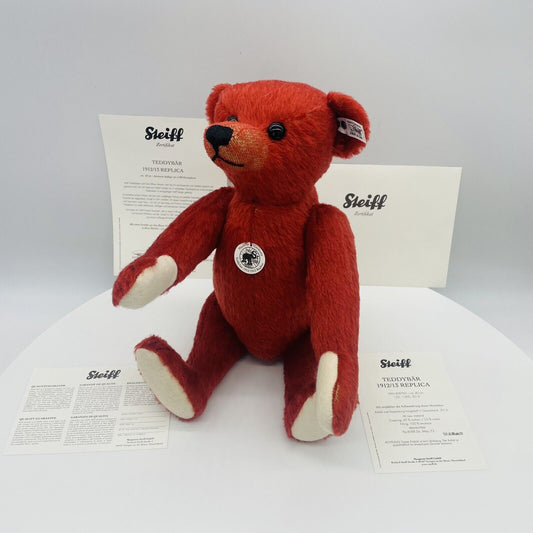 Steiff Teddybär 1912/13 Replica 408793 limitiert 1000 aus 2012 40cm rotes Mohair