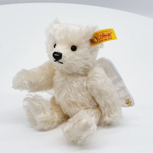 Steiff 028496 Teddybär Engelchen Mohair weiß 18 cm