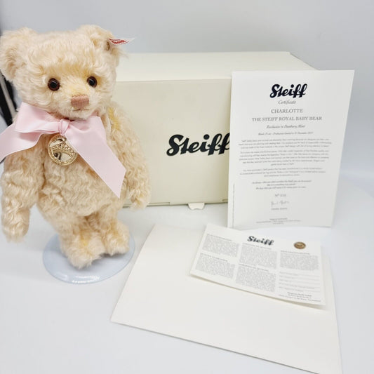 Steiff 664809 Teddybär Royal Baby Charlotte limitiert bis Ende 2015 25 cm Mohair