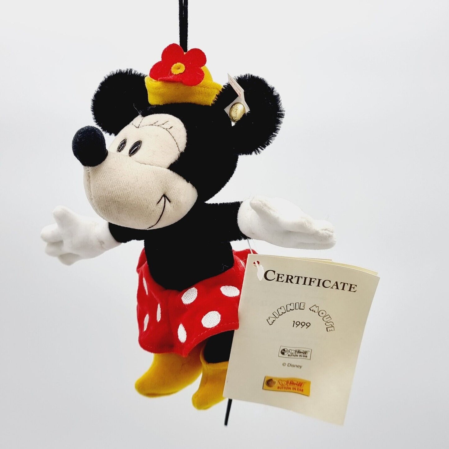 Steiff 651649 Disney Minnie Maus Ornament limitiert 1928 aus 1999 15 cm Mohair