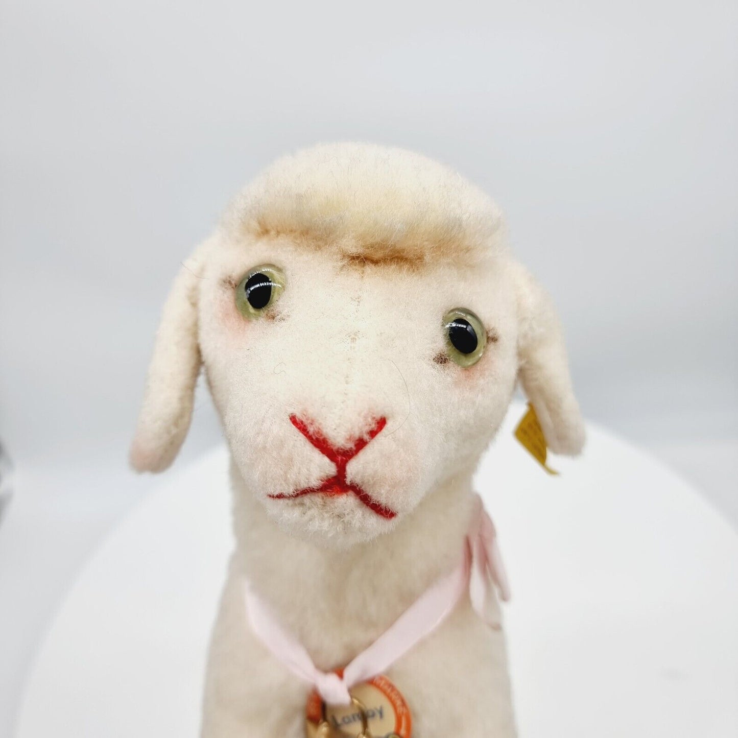 Steiff 6528,04 Lamm Lamby 28 cm 1959 - 1967 Wollplüsch mit Glocke stehend