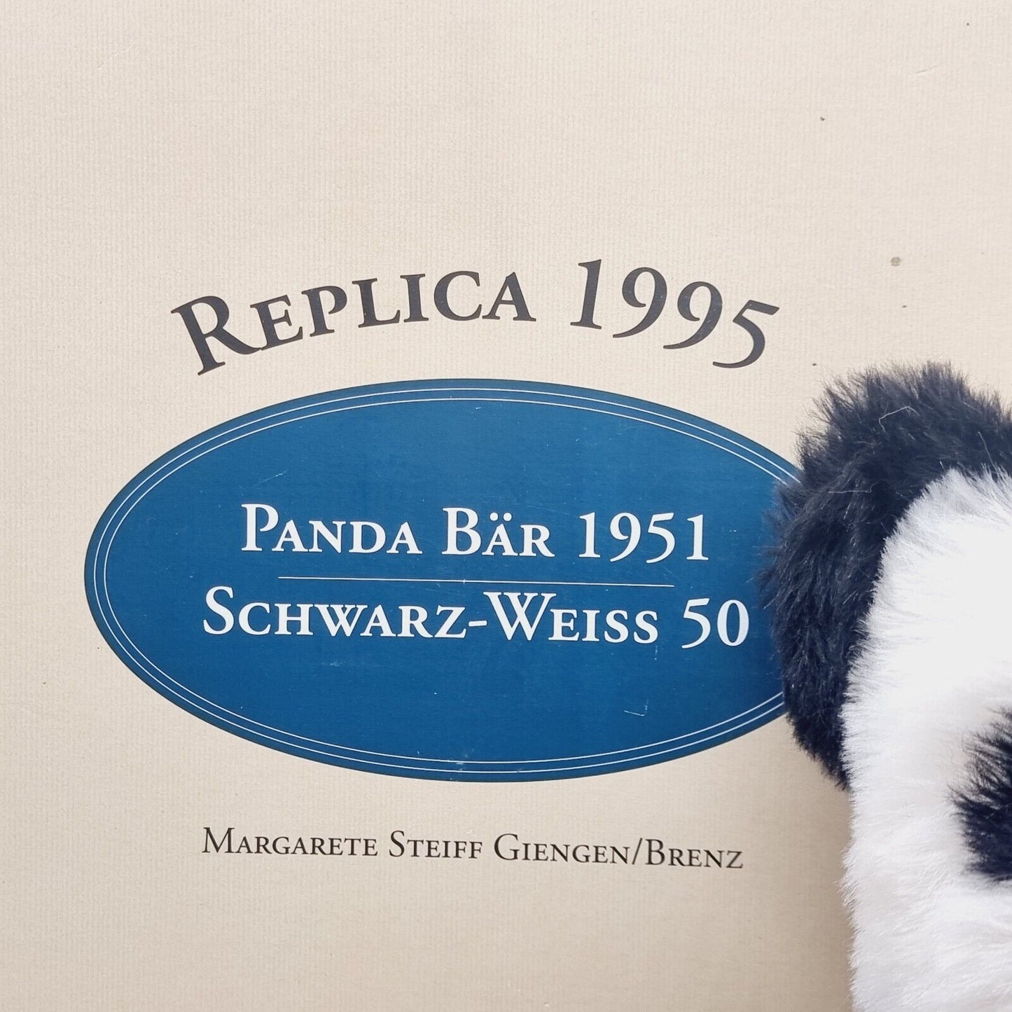 Steiff 408335 Panda Bär 1951 schwarz-weiß 50 cm limitiert 3000 Jahr 1995