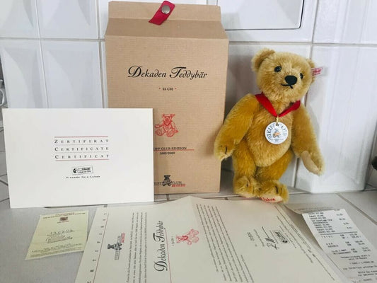 STEIFF TEDDY BÄR 420320 " DEKADEN BÄR " 25 CM MIT KARTON & ZERTIFIKAT