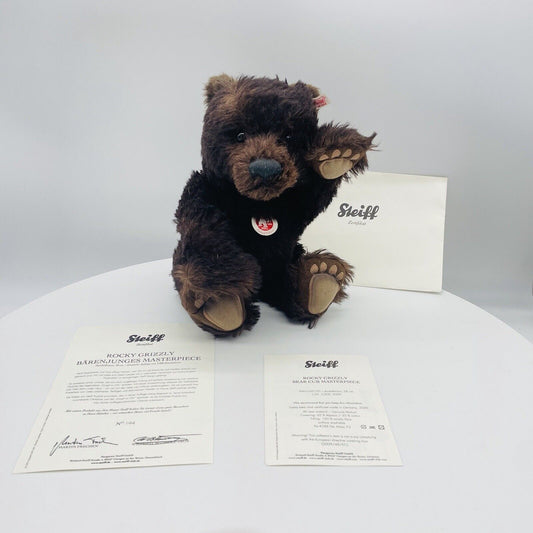 Steiff Masterpiece Rocky Grizzly Bärenjunges 036170 limitiert 3000 aus 2009