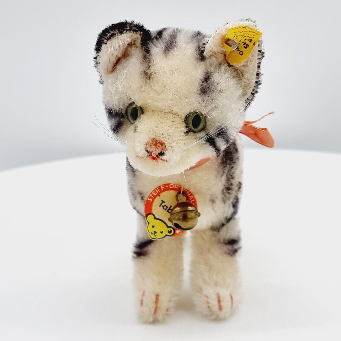 Steiff 1317,00 Katze Tabby 17 cm 1959 - 1967 größte Ausführung mit Brustschild