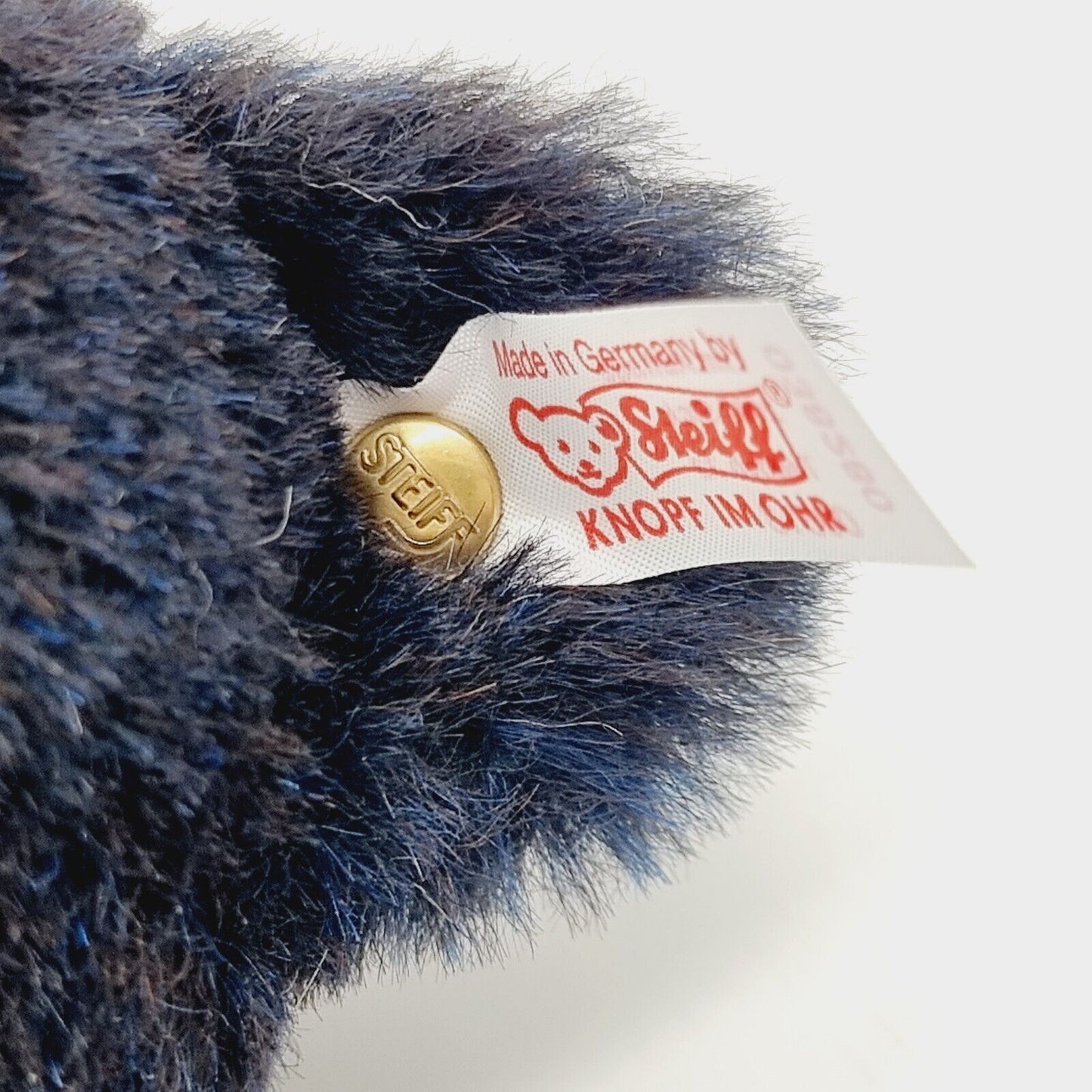 Steiff 038280 Teddybär mit Halsband blau limitiert 2007 aus 2007 32 cm Mohair