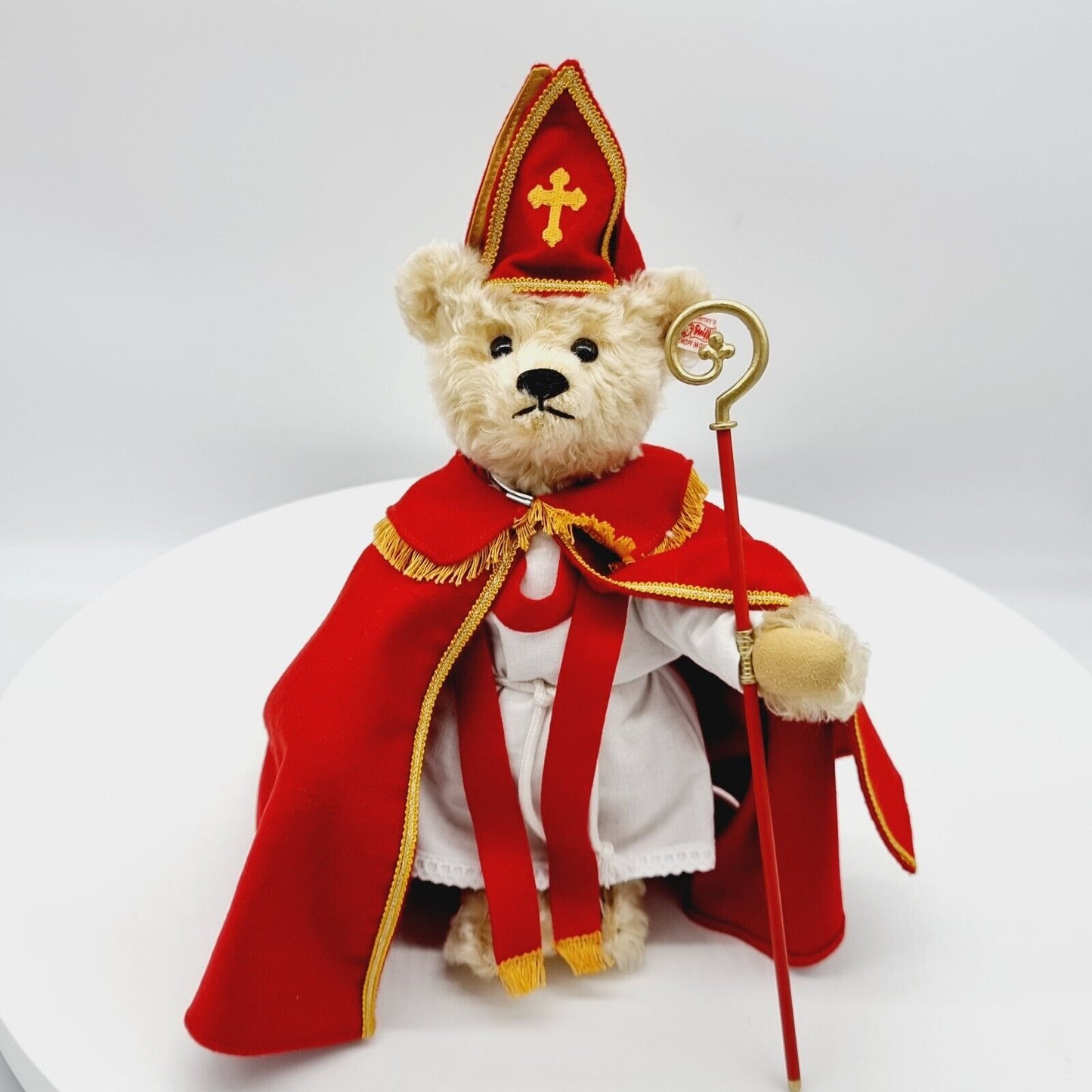 Steiff 661068 Teddybär Saint Nicolaus limitiert 1500 für Belgien 27 cm Mohair