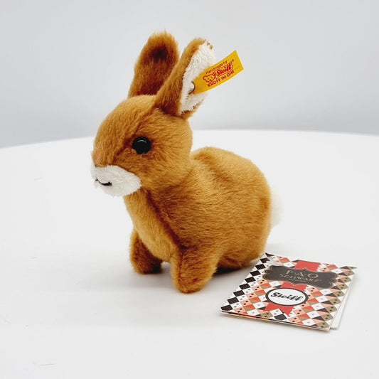 Steiff 683503 Hase goldbraun sitzend für FAO Schwarz 11 cm Plüsch