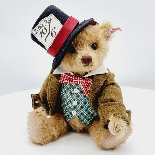 Steiff 034497 Der Verrückte Hutmacher Teddybär Mohair 30 cm limitiert