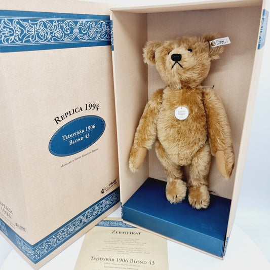405891 Steiff Teddybär 1906 Replica 1994 43 cm blond limitiert