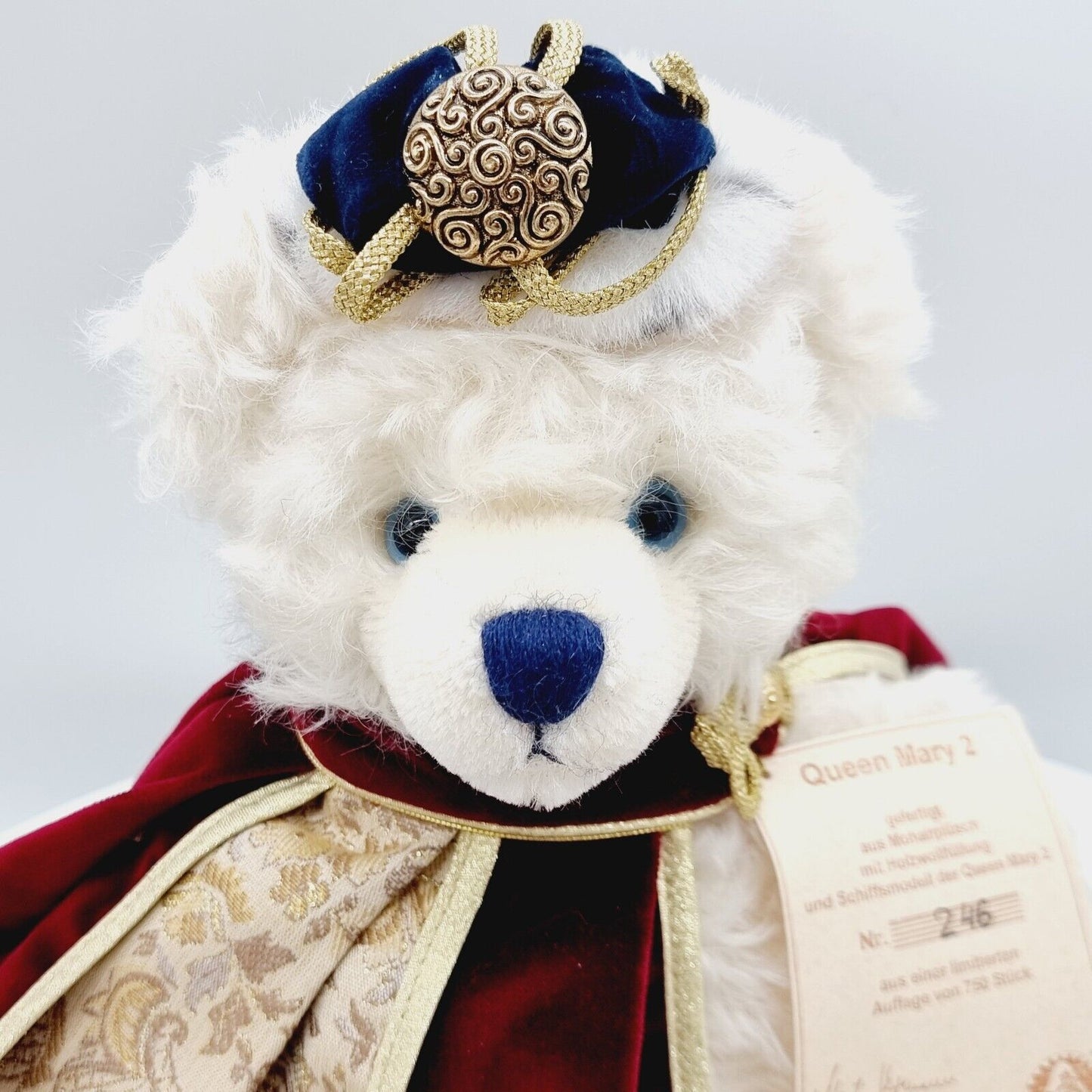 Hermann Coburg Teddybär Queen Mary II Celebration Bear limitiert 950 Mohair