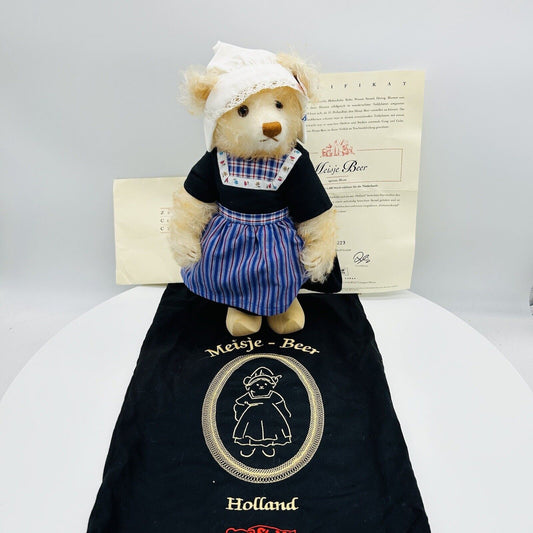 Steiff Holland Teddybär Meisje Beer 661426 mit Holzschuhen limitiert 1500