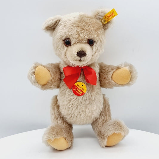 Steiff 011559 Brummbär Teddybär 32 cm mit Schleife und Brustschild