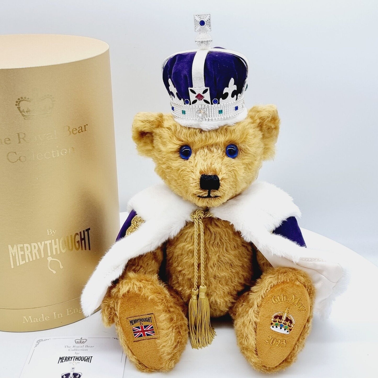 Merrythought Teddybär King Charls III Coronation Bear limitiert 2023 36 cm