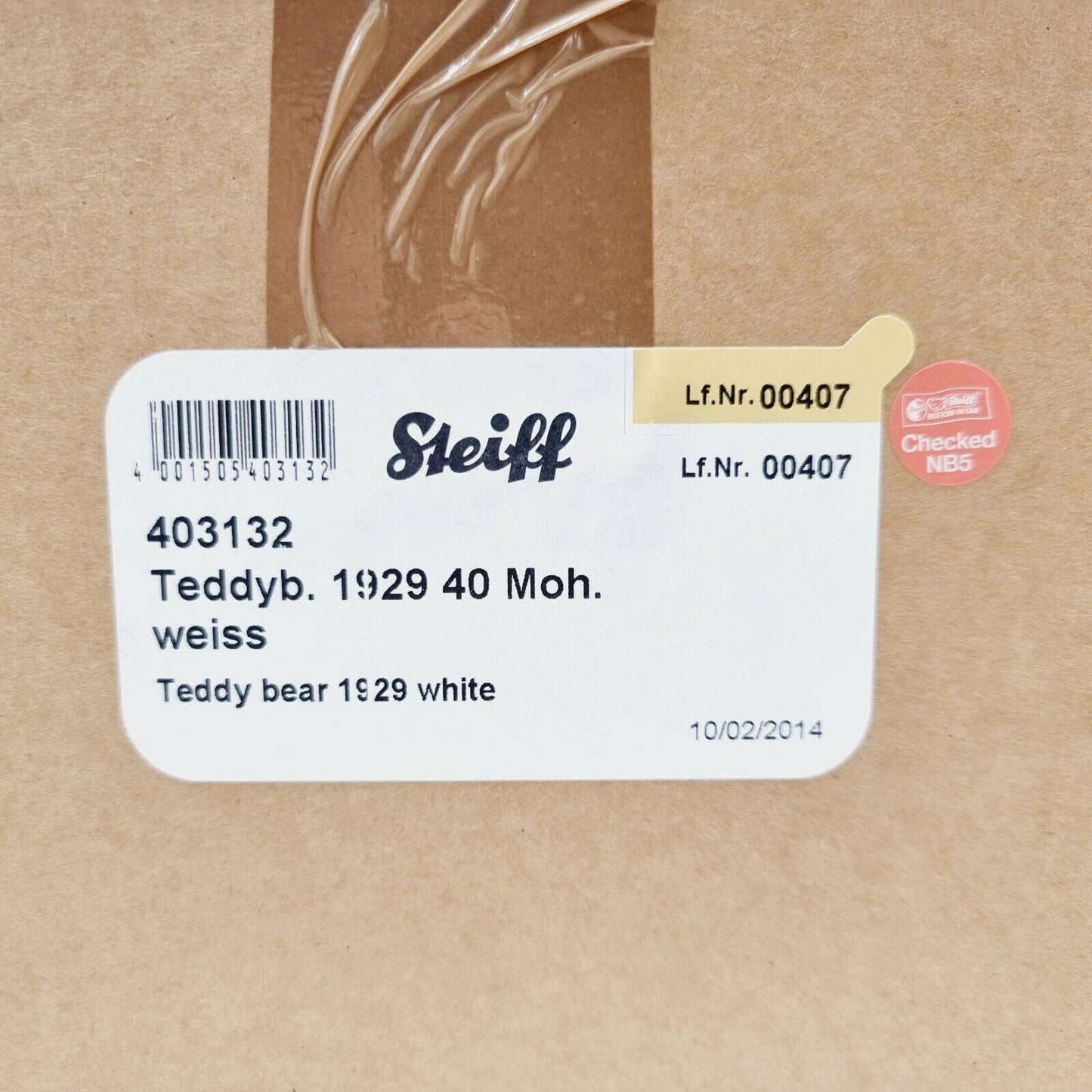 Steiff 403312 Teddybär 1929 Replica limitiert 1000 aus 2014 40 cm