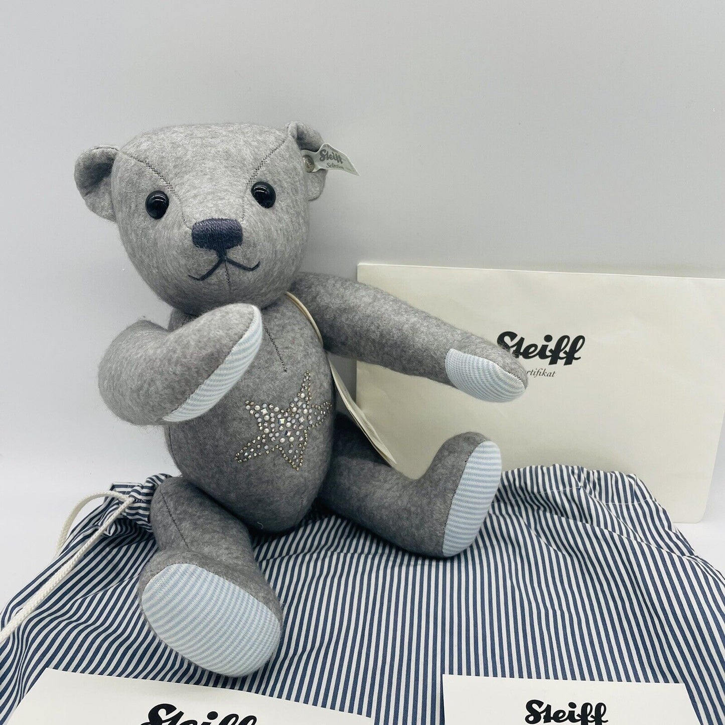 Steiff Selection Filzteddybär Seaside 035517 32cm grau limitiert aus 2012 Nr. 7