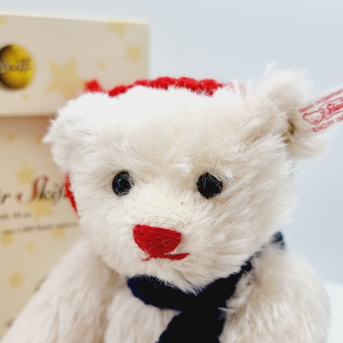 Steiff 037696 Teddybär Skifahrer weiß 18 cm limitiert 1500 Jahr 2004