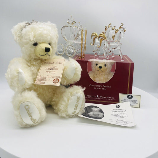 Hermann Coburg Teddybär Cinderella Aschenputtel mit Kristallkutsche lim. 495