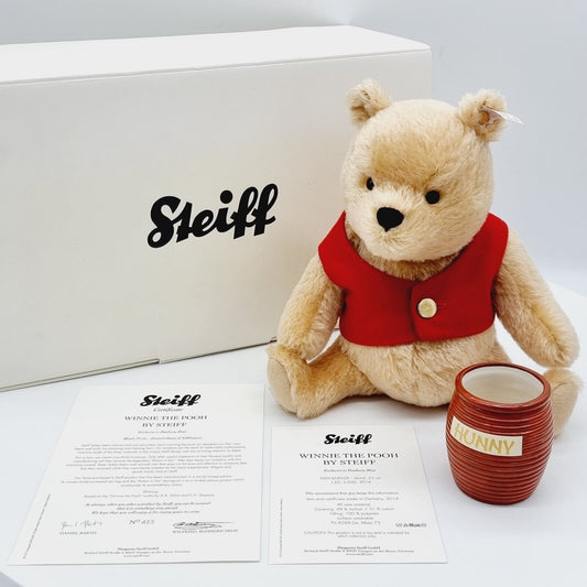 Steiff 664558 Danbury Mint Teddybär Winnie the Pooh mit Honigtopf limitiert 5000