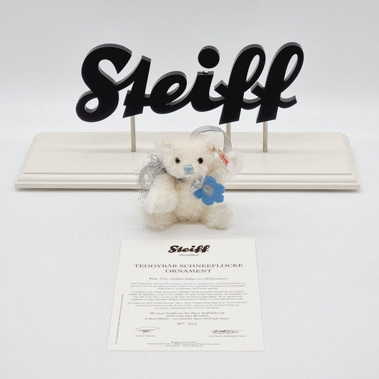 Steiff Ornament Teddybär Schneeflocke 035982 limitiert 1500 aus 2011 10cm Mohair