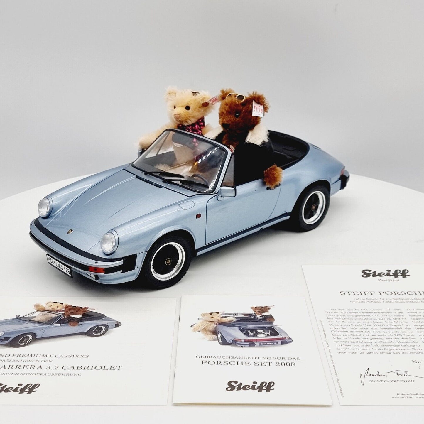 Steiff 656521 Porsche 911 Carrera 3.2 Set aus 2008 Premium ClassiXXs Modellauto