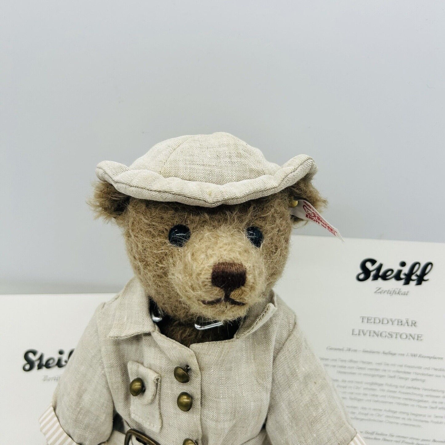 Steiff 034985 Teddybär Livingstone limitiert 1500 aus 2013 28 cm Mohair