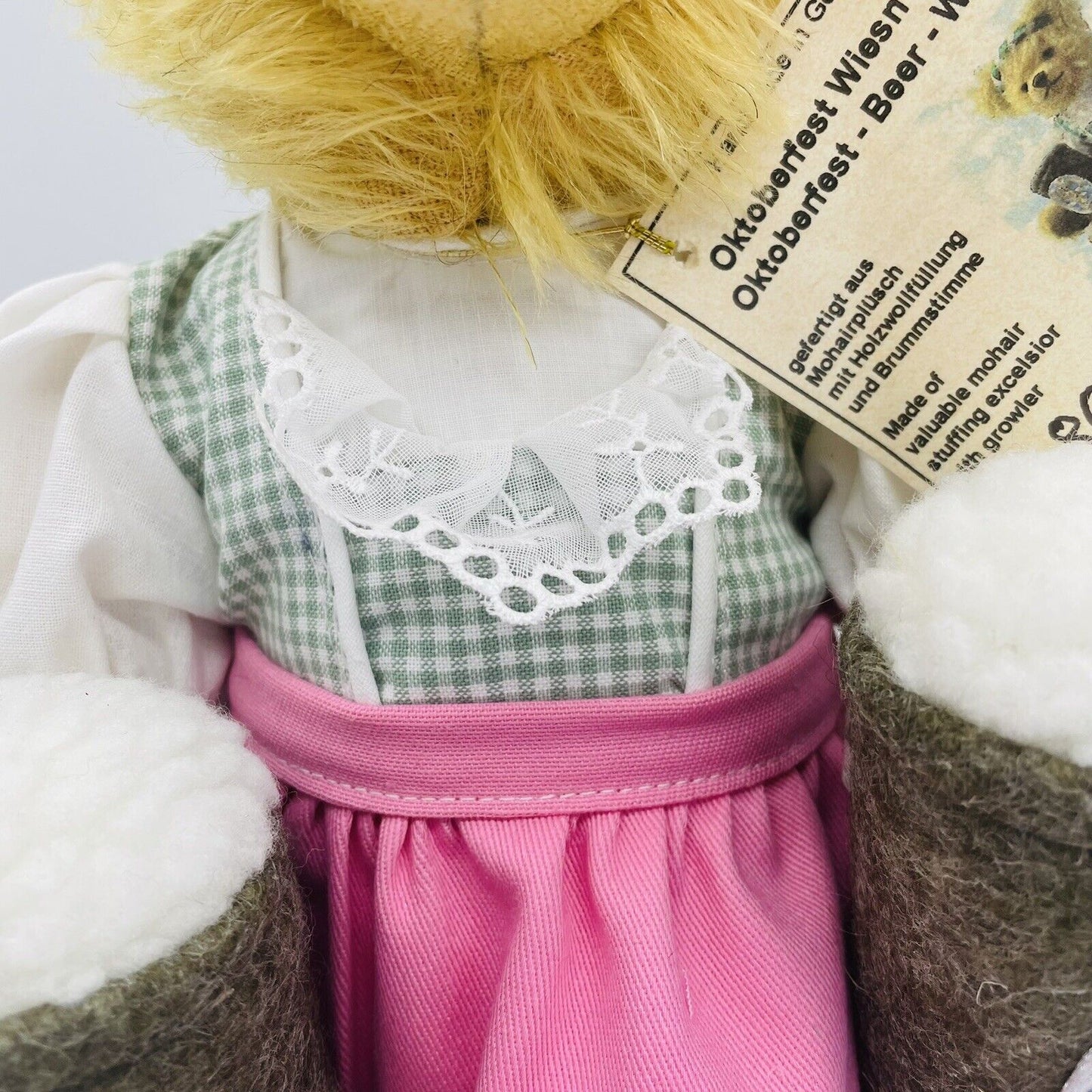 Hermann Coburg Teddybär Oktoberfest Wiesn-Wirtin limitiert 100 35cm Mohair