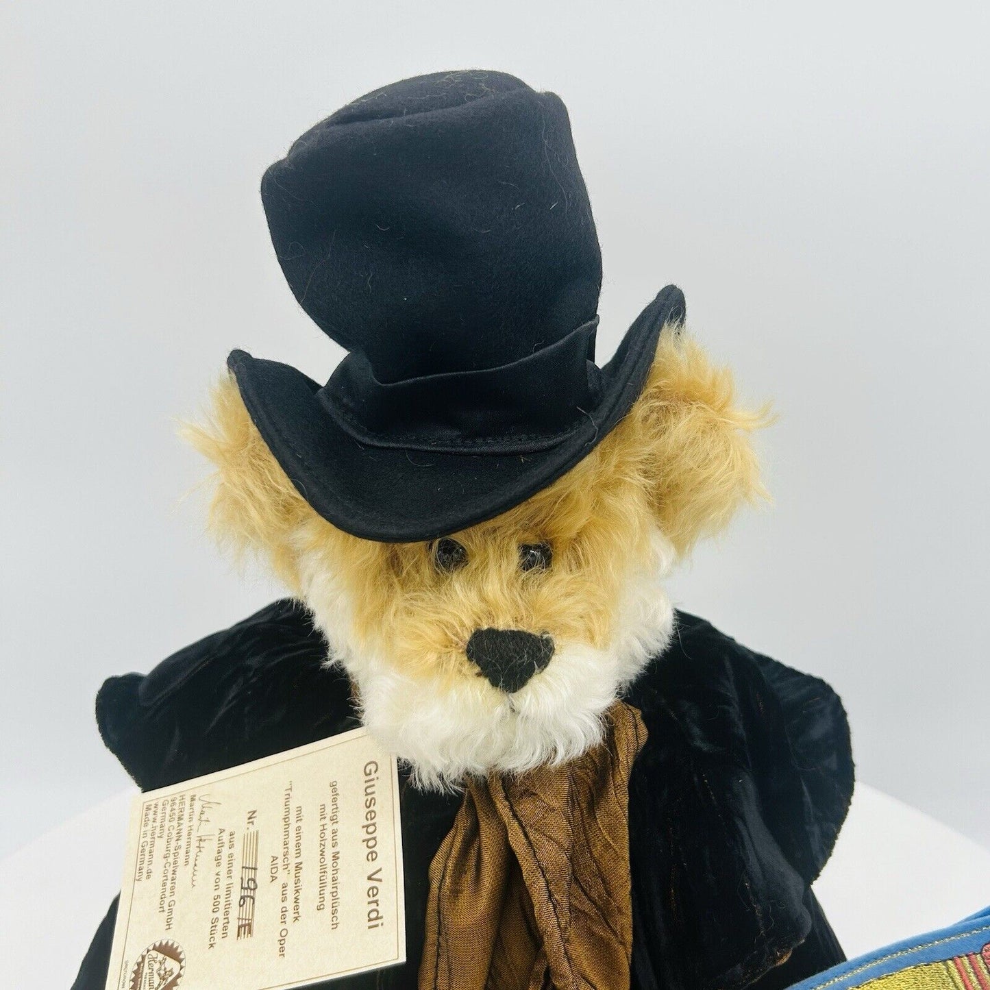 Hermann Coburg Teddybär Giuseppe Verdi limitiert 500 aus 2007 42 cm Mohair