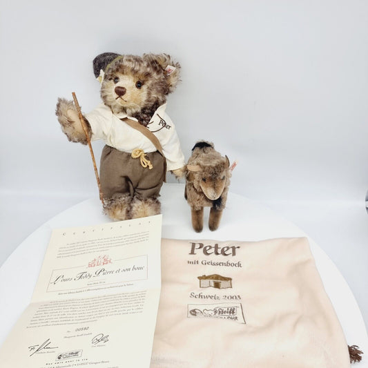 Steiff 661037 Peter mit Geissenbock limitiert 1500 aus 2003 32 cm Mohair