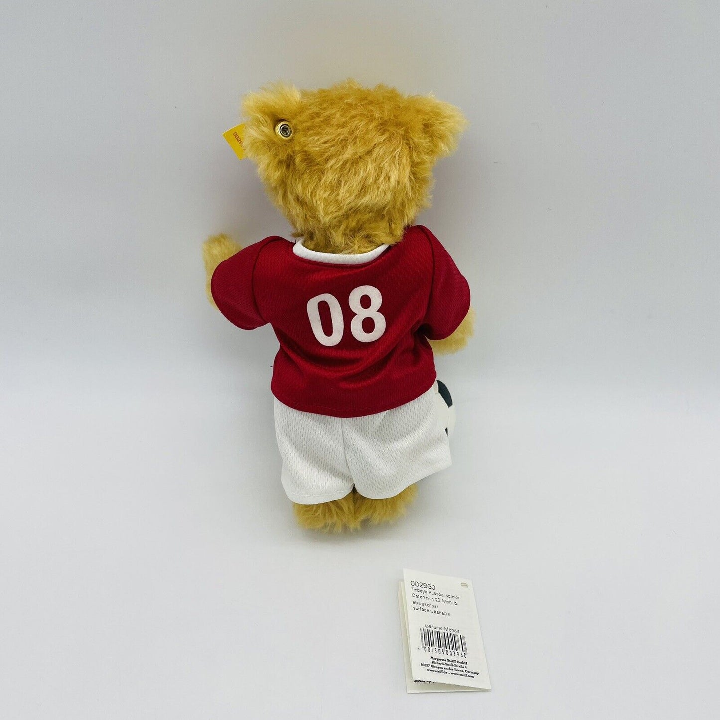 Steiff Teddybär Fußballspieler Österreich 002960 22cm Mohair