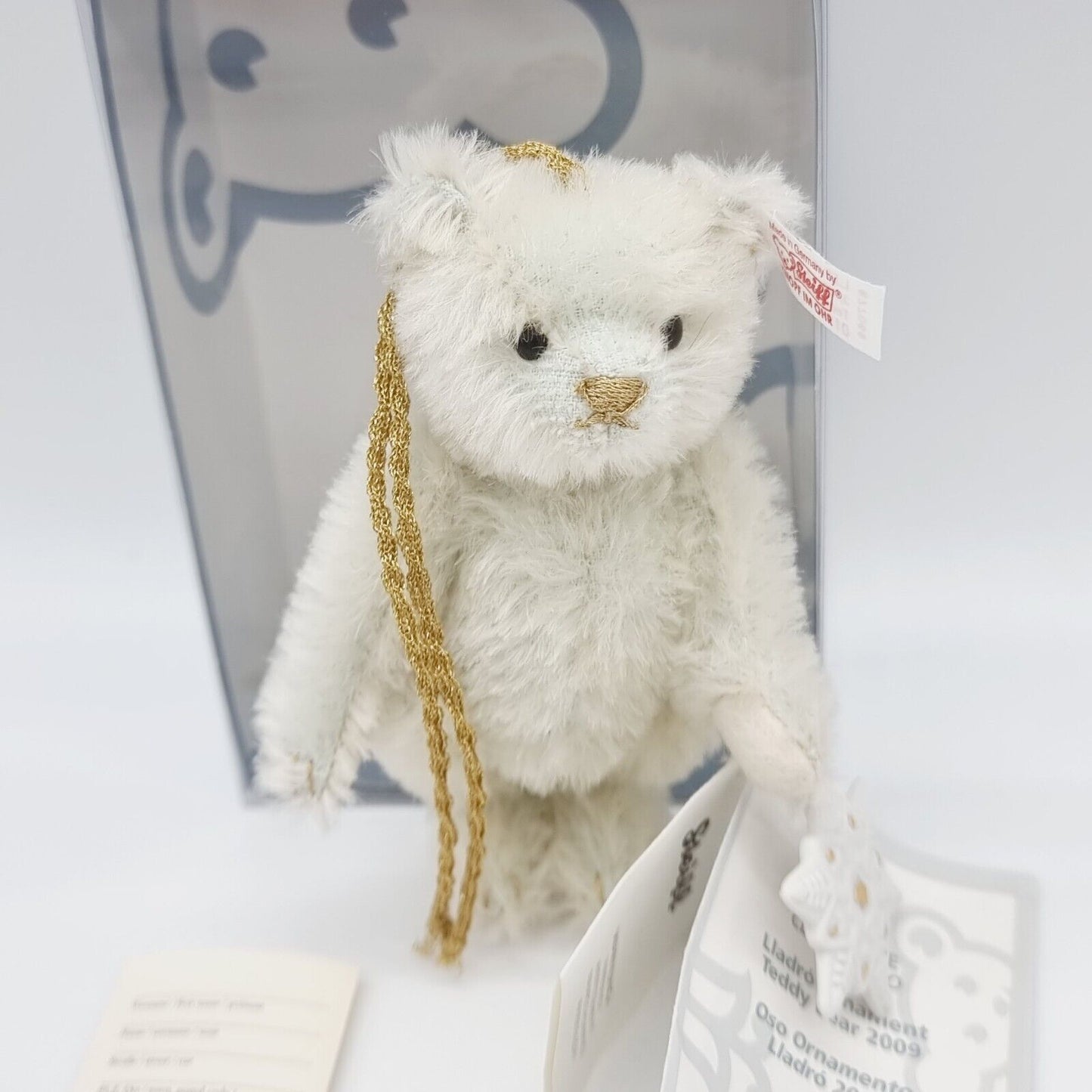 Steiff Lladro Ornament Teddybär 2009 eisgrün 12 cm 677069 Zertifikat OVP Mohair