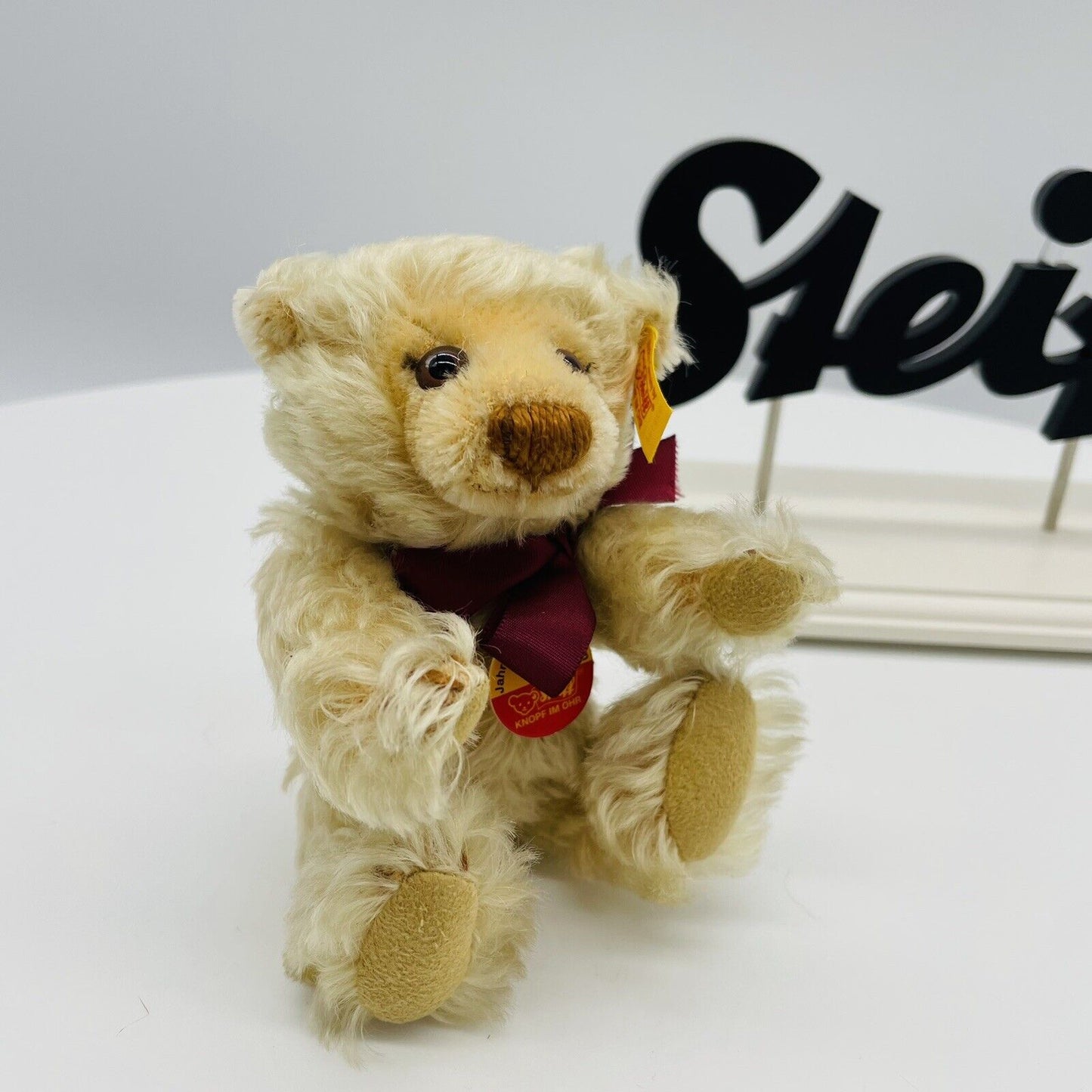 Steiff Jahrzehnte Teddybär Millennium 1999 029134 10cm Mohair