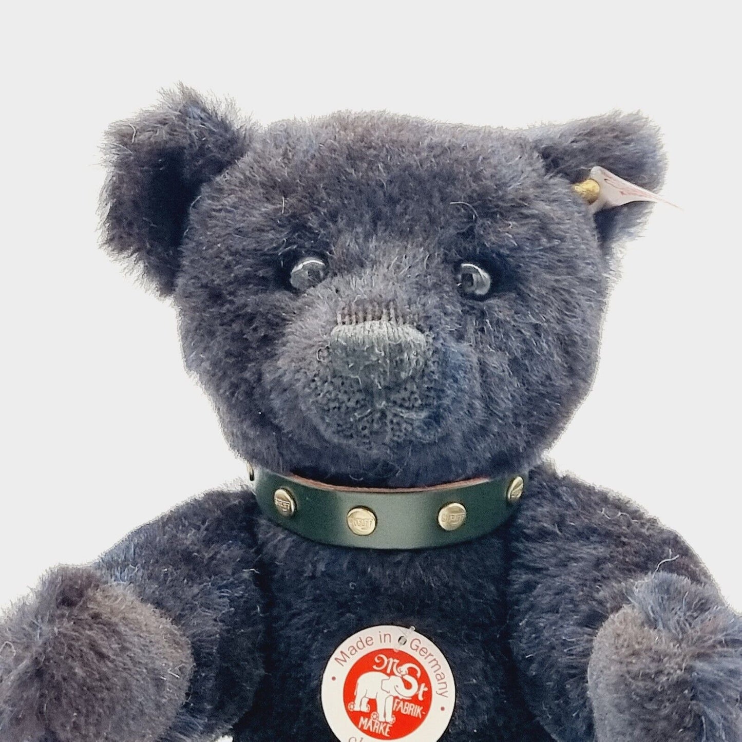 Steiff 038280 Teddybär mit Halsband blau limitiert 2007 aus 2007 32 cm Mohair