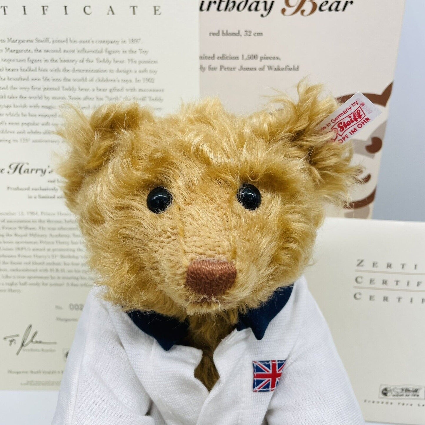 Steiff Prince Harry's 21st Birthday Bear 662058 limitiert 1500 für Peter Jones