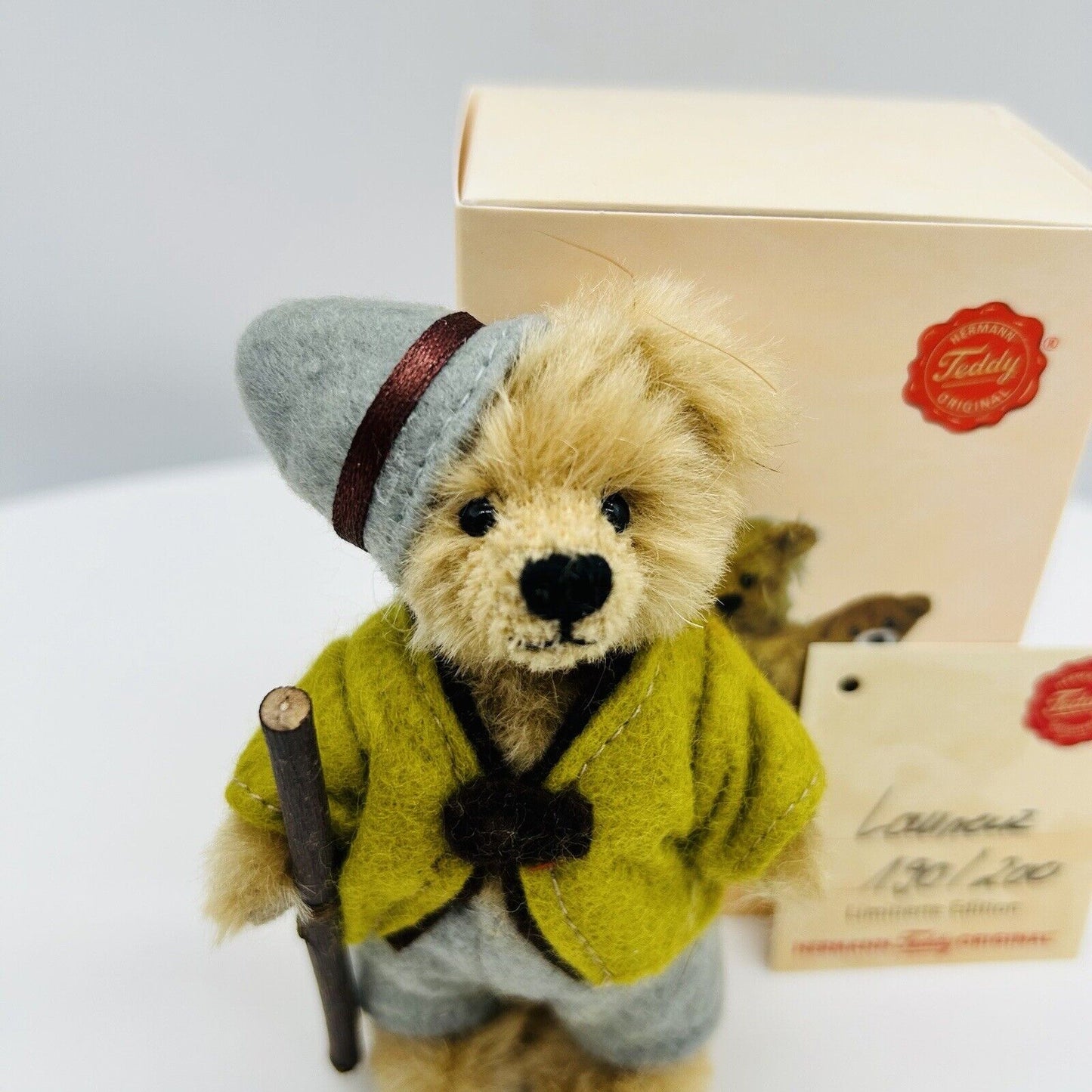 Hermann Teddy 15497 Teddybär Miniatur Laurenz limitiert 200 10 cm Mohair