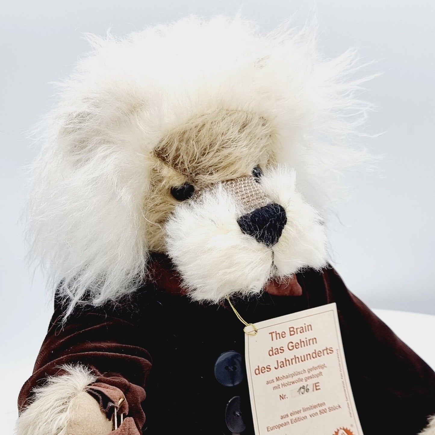 Hermann Coburg 19047-7 Teddybär Albert Einstein The Brain limitiert 500 35 cm