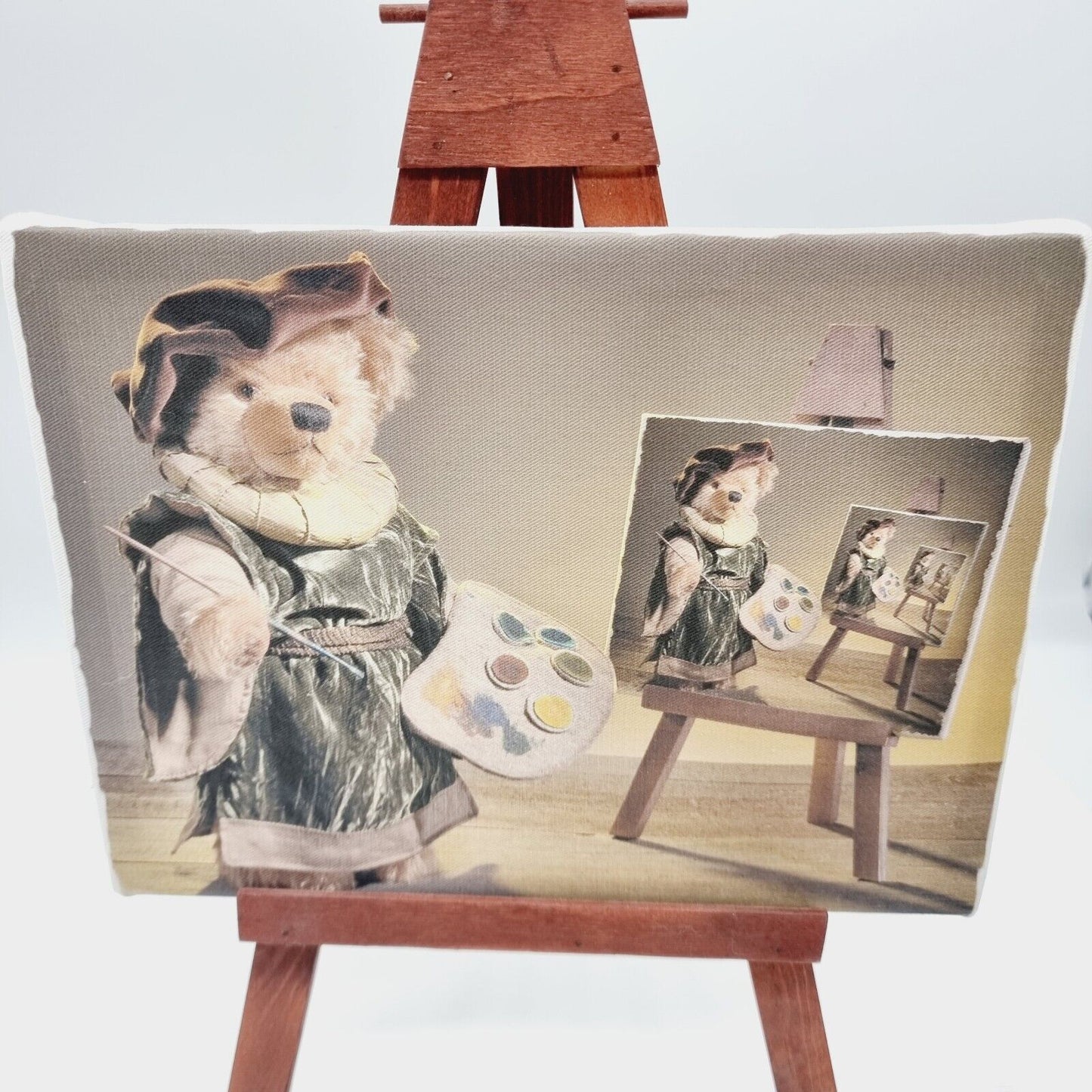 Hermann Rembrandt Teddybär mit Staffelei 39 cm limitiert Mohair 400. Geburtstag