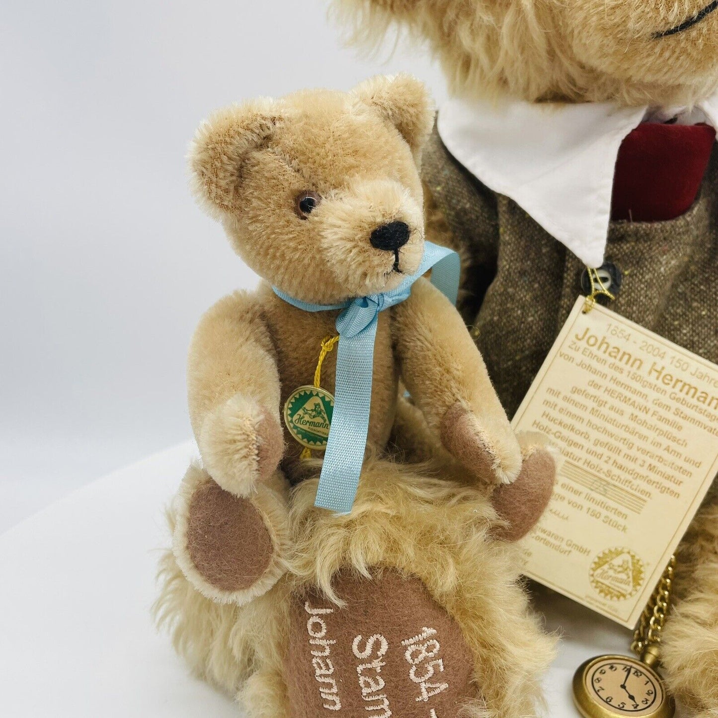 Hermann Coburg Teddybär Johann Hermann limitiert 150 aus 2004 42cm Mohair