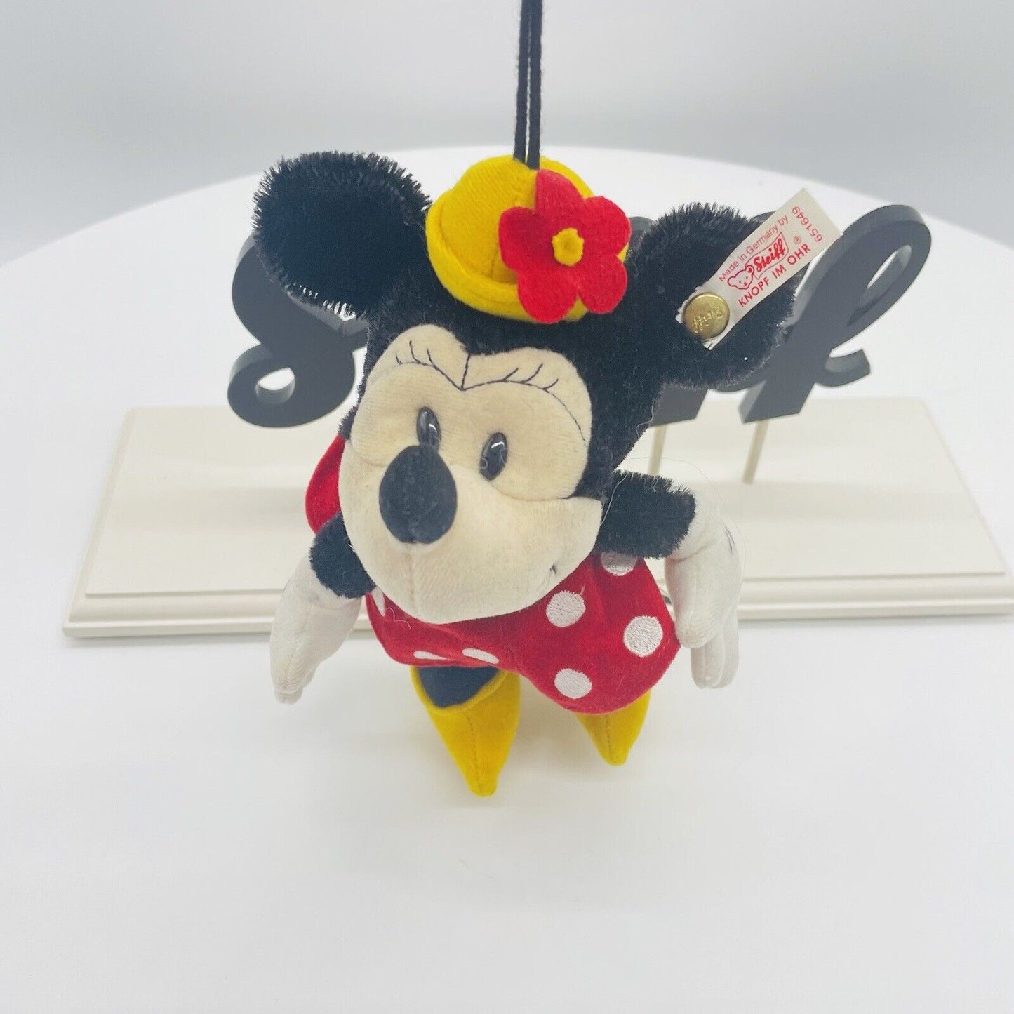 Steiff Disney Minnie Maus Ornament 651649 limitiert 1928 aus 1999 15cm Mohair