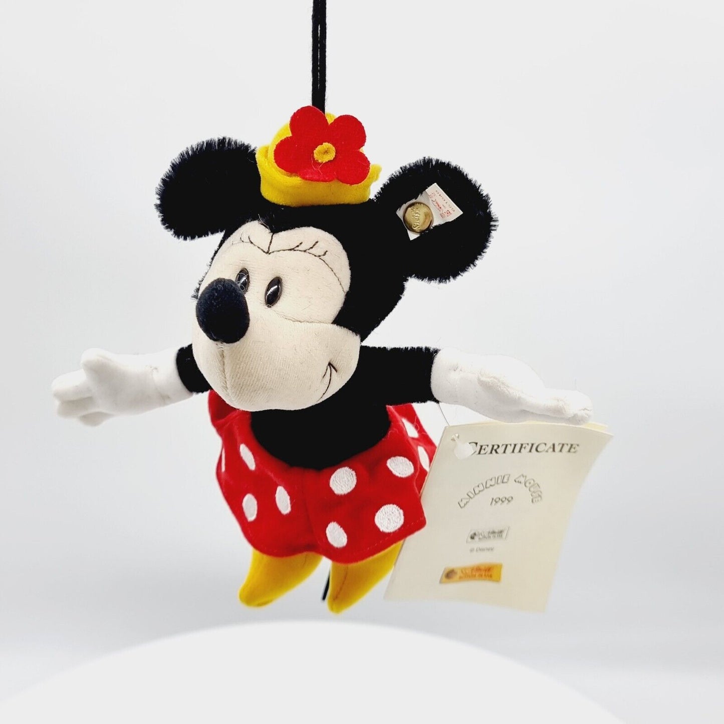 Steiff 651649 Disney Minnie Maus Ornament limitiert 1928 aus 1999 15 cm Mohair