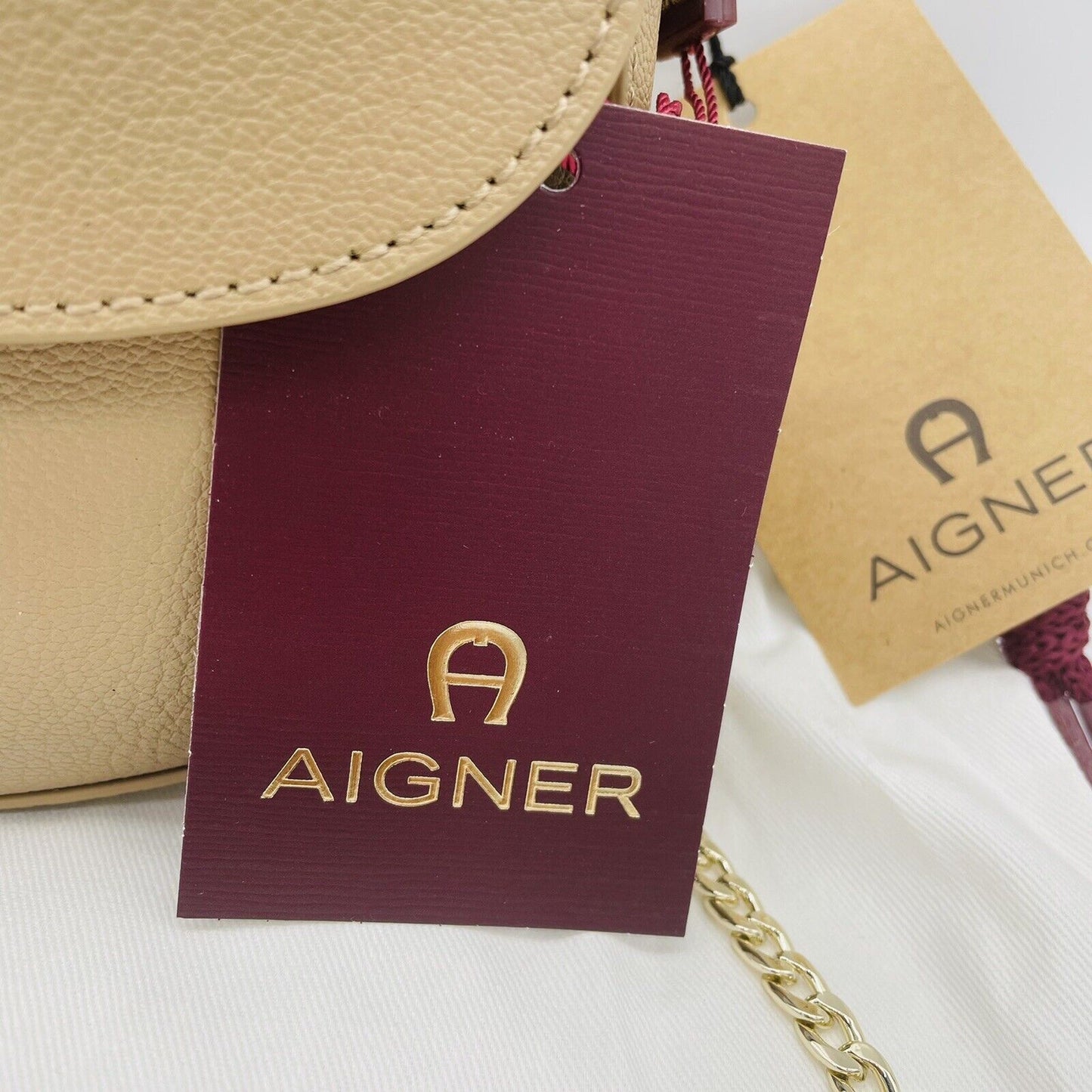 BLACK FRIDAY Aigner Ava Designer Tasche Cappuccino, Umhängetasche