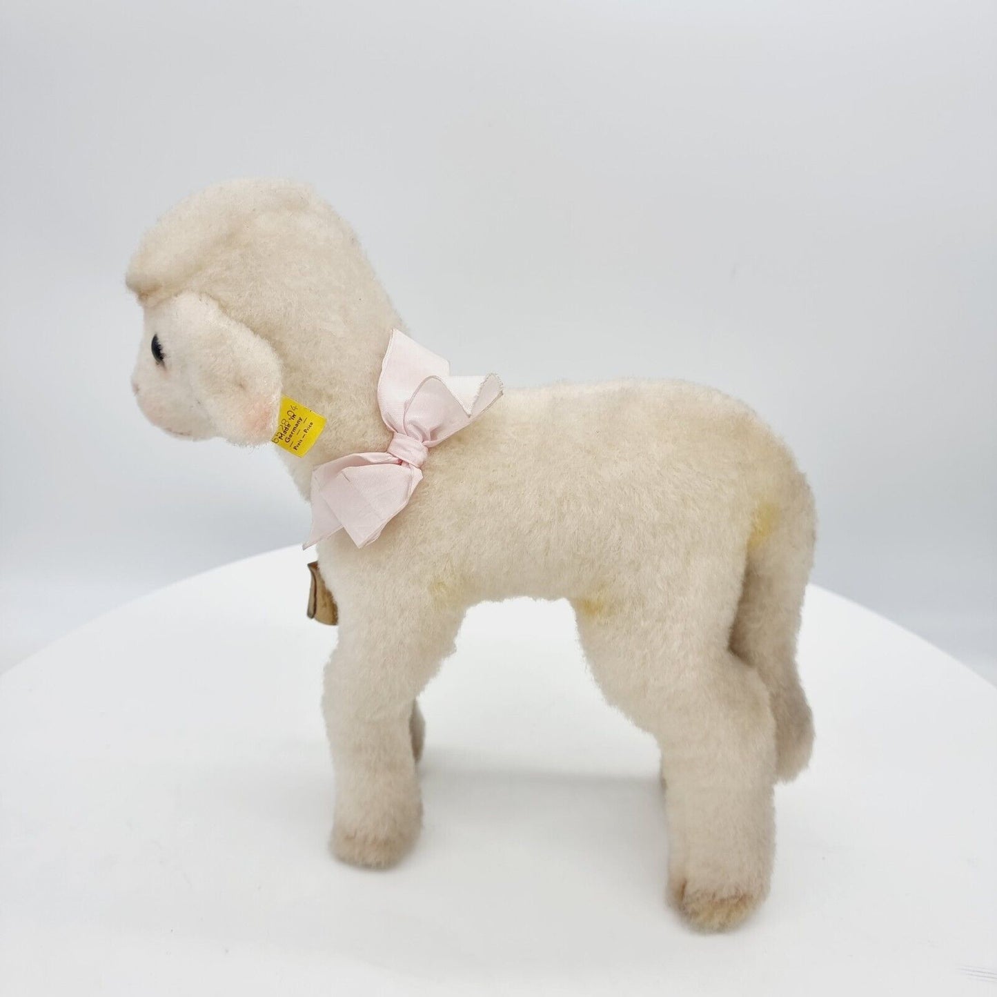 Steiff 6528,04 Lamm Lamby 28 cm 1959 - 1967 Wollplüsch mit Glocke stehend