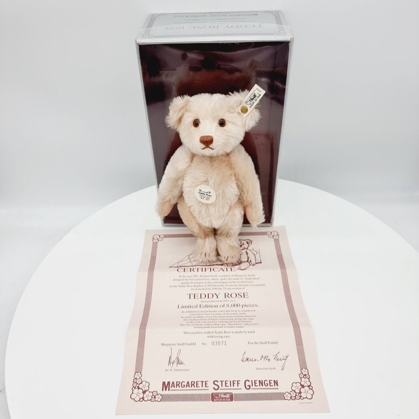 Steiff 407154 Teddybär Rose Replica 1925 limitiert 25 cm