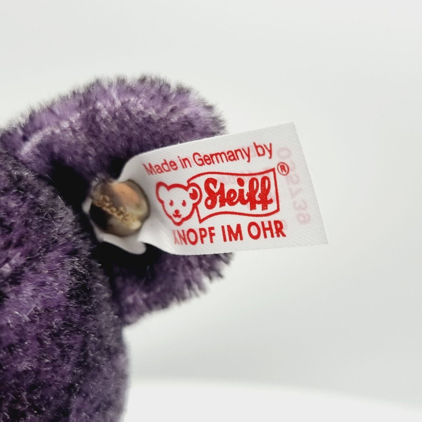 Steiff 035739 Teddybär Monty limitiert 1500 aus 2012 28 cm Mohair aubergine